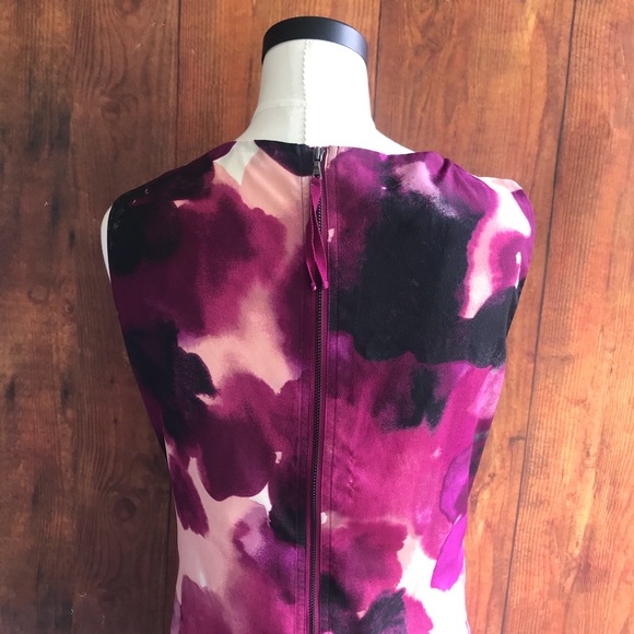 Ann Taylor LOFT Purple Watercolor Shift Dress - Picture 6 of 7